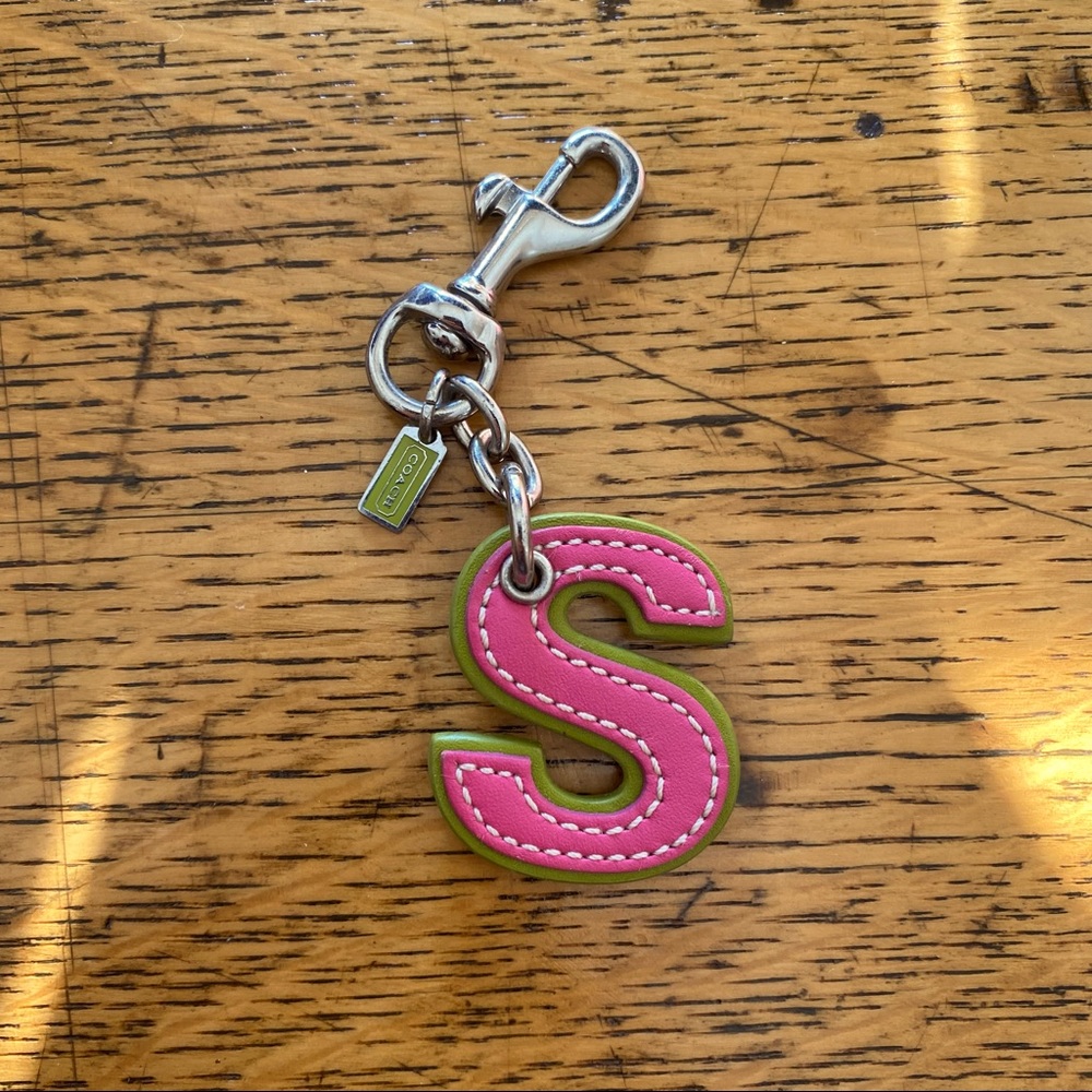 Rare Coach S Charm Keychain